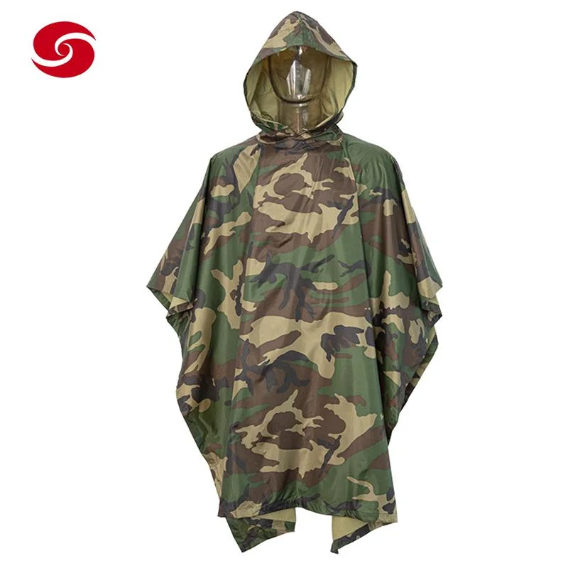 Wholesale Army Poncho Camo Raincoat Cheap Poncho in Stock