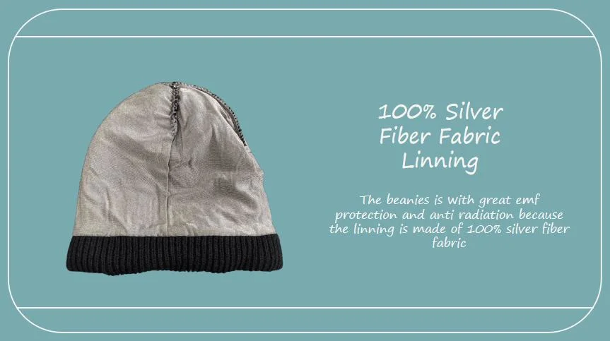 Great Performance Emf Protection Silver Fiber Fabric Beanies for Radiation Proof