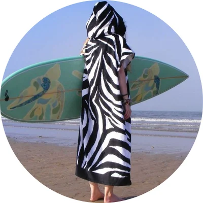 Wholesale Absorbent Quick Dry Hooded Men Poncho Swim Adult Beach Microfiber Towel Adult Surf Poncho